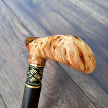 Load image into Gallery viewer, Copy of Copy of Copy of Copy of Copy of Copy of Copy of Copy of Copy of Copy of Copy of Cane Walking Stick Burl Hybrid Acryl Wood Reed Wooden Walking Cane Sticks Walking Sticks Handcrafted Handmade Cane Exclusive S67
