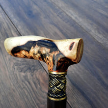 Load image into Gallery viewer, Copy of Copy of Copy of Copy of Copy of Copy of Copy of Copy of Copy of Copy of Copy of Copy of Cane Walking Stick Burl Hybrid Acryl Wood Reed Wooden Walking Cane Sticks Walking Sticks Handcrafted Handmade Cane Exclusive S68