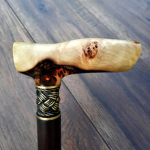 Load image into Gallery viewer, Copy of Copy of Copy of Copy of Copy of Copy of Copy of Copy of Copy of Copy of Copy of Copy of Cane Walking Stick Burl Hybrid Acryl Wood Reed Wooden Walking Cane Sticks Walking Sticks Handcrafted Handmade Cane Exclusive S68