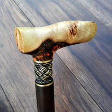 Load image into Gallery viewer, Copy of Copy of Copy of Copy of Copy of Copy of Copy of Copy of Copy of Copy of Copy of Copy of Cane Walking Stick Burl Hybrid Acryl Wood Reed Wooden Walking Cane Sticks Walking Sticks Handcrafted Handmade Cane Exclusive S68