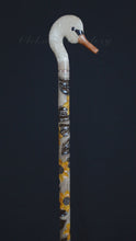 Load and play video in Gallery viewer, Gift Cane Walking Stick Canes Sticks Reed Staff Wood Wooden Hand-Carved Carving Handmade Cane  Accessories ( Swan )