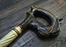 Load image into Gallery viewer, Canes Walking Sticks Cane Stick Wooden Handmade Carving (Horse White)
