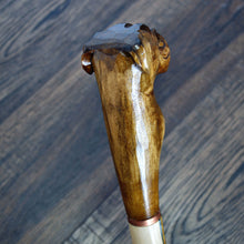 Load image into Gallery viewer, Gift Cane Walking Stick Canes Sticks Reed Staff Wood Wooden Hand-Carved Carving Handmade Cane Accessories ( Bulldog )