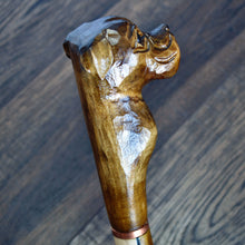 Load image into Gallery viewer, Gift Cane Walking Stick Canes Sticks Reed Staff Wood Wooden Hand-Carved Carving Handmade Cane Accessories ( Bulldog )