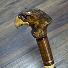 Load image into Gallery viewer, Gift Cane Walking Stick Canes Sticks Reed Staff Wood Wooden Hand-Carved Carving Handmade Cane Accessories ( Eagle Head Brown )