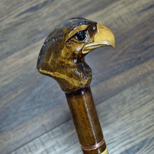 Load image into Gallery viewer, Gift Cane Walking Stick Canes Sticks Reed Staff Wood Wooden Hand-Carved Carving Handmade Cane Accessories ( Eagle Head Brown )