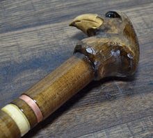 Load image into Gallery viewer, Gift Cane Walking Stick Canes Sticks Reed Staff Wood Wooden Hand-Carved Carving Handmade Cane Accessories ( Eagle Head Brown )