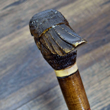 Load image into Gallery viewer, Gift Cane Walking Stick Canes Sticks Reed Staff Wood Wooden Hand-Carved Carving Handmade Cane Accessories ( Cockatoo Parrot Brown )