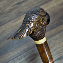 Load image into Gallery viewer, Gift Cane Walking Stick Canes Sticks Reed Staff Wood Wooden Hand-Carved Carving Handmade Cane Accessories ( Cockatoo Parrot Brown )