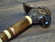 Load image into Gallery viewer, Gift Cane Walking Stick Canes Sticks Reed Staff Wood Wooden Hand-Carved Carving Handmade Cane Accessories ( Cockatoo Parrot Brown )