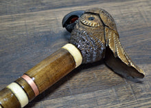 Load image into Gallery viewer, Gift Cane Walking Stick Canes Sticks Reed Staff Wood Wooden Hand-Carved Carving Handmade Cane Accessories ( Cockatoo Parrot Brown )