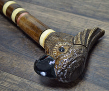 Load image into Gallery viewer, Gift Cane Walking Stick Canes Sticks Reed Staff Wood Wooden Hand-Carved Carving Handmade Cane Accessories ( Cockatoo Parrot Brown )