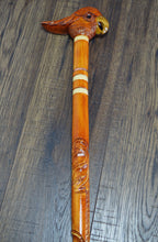 Load image into Gallery viewer, Gift Cane Walking Stick Canes Sticks Reed Staff Wood Wooden Hand-Carved Carving Handmade Cane Accessories ( Cockatoo Parrot Orange )