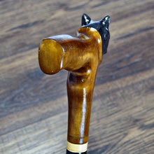 Load image into Gallery viewer, Gift Cane Walking Stick Canes Sticks Reed Staff Wood Wooden Hand-Carved Carving Handmade Cane Accessories ( Panther new )