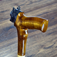 Load image into Gallery viewer, Gift Cane Walking Stick Canes Sticks Reed Staff Wood Wooden Hand-Carved Carving Handmade Cane Accessories ( Panther new )