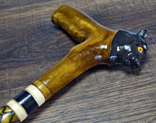 Load image into Gallery viewer, Gift Cane Walking Stick Canes Sticks Reed Staff Wood Wooden Hand-Carved Carving Handmade Cane Accessories ( Panther new )