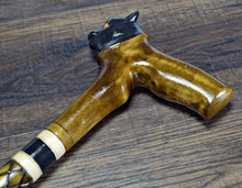 Load image into Gallery viewer, Gift Cane Walking Stick Canes Sticks Reed Staff Wood Wooden Hand-Carved Carving Handmade Cane Accessories ( Panther new )