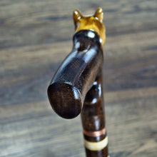Load image into Gallery viewer, Gift Cane Walking Stick Canes Sticks Reed Staff Wood Wooden Hand-Carved Carving Handmade Cane Accessories ( Cougar )