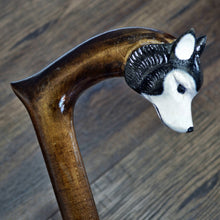 Load image into Gallery viewer, Gift Cane Walking Stick Canes Sticks Reed Staff Wood Wooden Hand-Carved Carving Handmade Cane Accessories ( Husky )