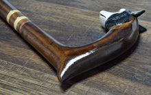 Load image into Gallery viewer, Gift Cane Walking Stick Canes Sticks Reed Staff Wood Wooden Hand-Carved Carving Handmade Cane Accessories ( Husky )