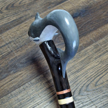 Load image into Gallery viewer, Gift Cane Walking Stick Canes Sticks Reed Staff Wood Wooden Hand-Carved Carving Handmade Cane Accessories ( Shark )