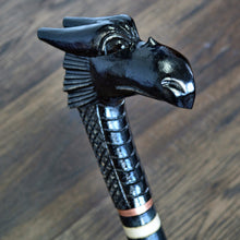 Load image into Gallery viewer, Gift Cane Walking Stick Canes Sticks Reed Staff Wood Wooden Hand-Carved Carving Handmade Cane Accessories ( Dragon new black )