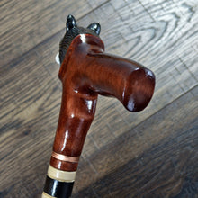 Load image into Gallery viewer, Gift Cane Walking Stick Canes Sticks Reed Staff Wood Wooden Hand-Carved Carving Handmade Cane Accessories ( Cat )