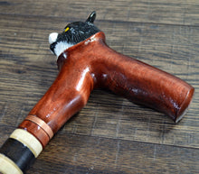 Load image into Gallery viewer, Gift Cane Walking Stick Canes Sticks Reed Staff Wood Wooden Hand-Carved Carving Handmade Cane Accessories ( Cat )