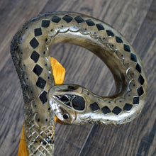 Load image into Gallery viewer, Gift Cane Walking Stick Canes Sticks Reed Staff Wood Wooden Hand-Carved Carving Handmade Cane Accessories ( Snake )