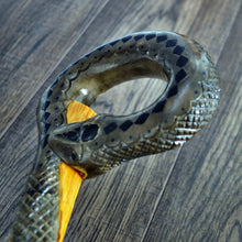 Load image into Gallery viewer, Gift Cane Walking Stick Canes Sticks Reed Staff Wood Wooden Hand-Carved Carving Handmade Cane Accessories ( Snake )