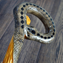 Load image into Gallery viewer, Gift Cane Walking Stick Canes Sticks Reed Staff Wood Wooden Hand-Carved Carving Handmade Cane Accessories ( Snake )
