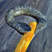 Load image into Gallery viewer, Gift Cane Walking Stick Canes Sticks Reed Staff Wood Wooden Hand-Carved Carving Handmade Cane Accessories ( Snake )