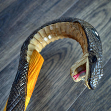 Load image into Gallery viewer, Gift Cane Walking Stick Canes Sticks Reed Staff Wood Wooden Hand-Carved Carving Handmade Cane Accessories ( Cobra )
