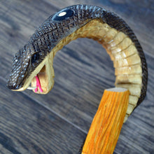 Load image into Gallery viewer, Gift Cane Walking Stick Canes Sticks Reed Staff Wood Wooden Hand-Carved Carving Handmade Cane Accessories ( Cobra )
