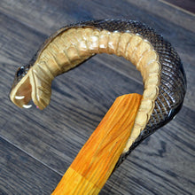 Load image into Gallery viewer, Gift Cane Walking Stick Canes Sticks Reed Staff Wood Wooden Hand-Carved Carving Handmade Cane Accessories ( Cobra )