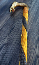 Load image into Gallery viewer, Gift Cane Walking Stick Canes Sticks Reed Staff Wood Wooden Hand-Carved Carving Handmade Cane Accessories ( Cobra )