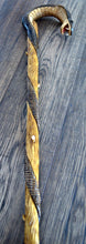 Load image into Gallery viewer, Gift Cane Walking Stick Canes Sticks Reed Staff Wood Wooden Hand-Carved Carving Handmade Cane Accessories ( Cobra brown )