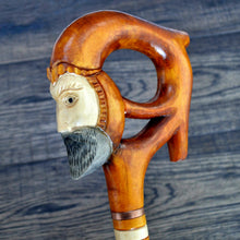 Load image into Gallery viewer, Gift Cane Walking Stick Canes Sticks Reed Staff Wood Wooden Hand-Carved Carving Handmade Cane Accessories ( Magician )