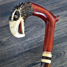 Load image into Gallery viewer, Gift Cane Walking Stick Canes Sticks Reed Staff Wood Wooden Hand-Carved Carving Handmade Cane Accessories ( Eagle )