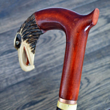 Load image into Gallery viewer, Gift Cane Walking Stick Canes Sticks Reed Staff Wood Wooden Hand-Carved Carving Handmade Cane Accessories ( Eagle )