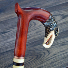 Load image into Gallery viewer, Gift Cane Walking Stick Canes Sticks Reed Staff Wood Wooden Hand-Carved Carving Handmade Cane Accessories ( Eagle )