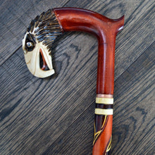 Load image into Gallery viewer, Gift Cane Walking Stick Canes Sticks Reed Staff Wood Wooden Hand-Carved Carving Handmade Cane Accessories ( Eagle )