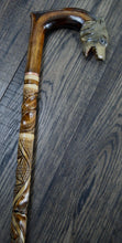 Load image into Gallery viewer, Gift Cane Walking Stick Canes Sticks Reed Staff Wood Wooden Hand-Carved Carving Handmade Cane Accessories ( Panther )