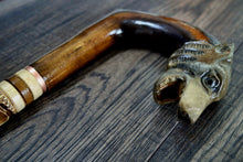 Load image into Gallery viewer, Gift Cane Walking Stick Canes Sticks Reed Staff Wood Wooden Hand-Carved Carving Handmade Cane Accessories ( Panther )