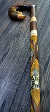 Load image into Gallery viewer, Gift Cane Walking Stick Canes Sticks Reed Staff Wood Wooden Hand-Carved Carving Handmade Cane Accessories ( Fox )