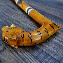 Load image into Gallery viewer, Gift Cane Walking Stick Canes Sticks Reed Staff Wood Wooden Hand-Carved Carving Handmade Cane Accessories ( Tiger )