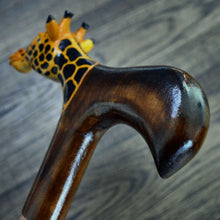 Load image into Gallery viewer, Gift Cane Walking Stick Canes Sticks Reed Staff Wood Wooden Hand-Carved Carving Handmade Cane Accessories ( Giraffe )