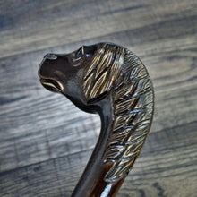 Load image into Gallery viewer, Gift Cane Walking Stick Canes Sticks Reed Staff Wood Wooden Hand-Carved Carving Handmade Cane Accessories ( Spaniel )