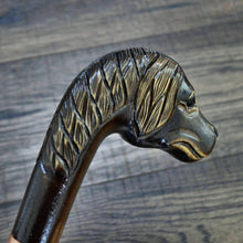 Load image into Gallery viewer, Gift Cane Walking Stick Canes Sticks Reed Staff Wood Wooden Hand-Carved Carving Handmade Cane Accessories ( Spaniel )