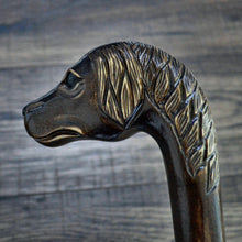 Load image into Gallery viewer, Gift Cane Walking Stick Canes Sticks Reed Staff Wood Wooden Hand-Carved Carving Handmade Cane Accessories ( Spaniel )